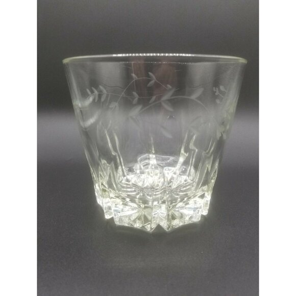 Princess House Heritage Pattern Glass Ice Bucket and Tongs - Picture 2 of 11